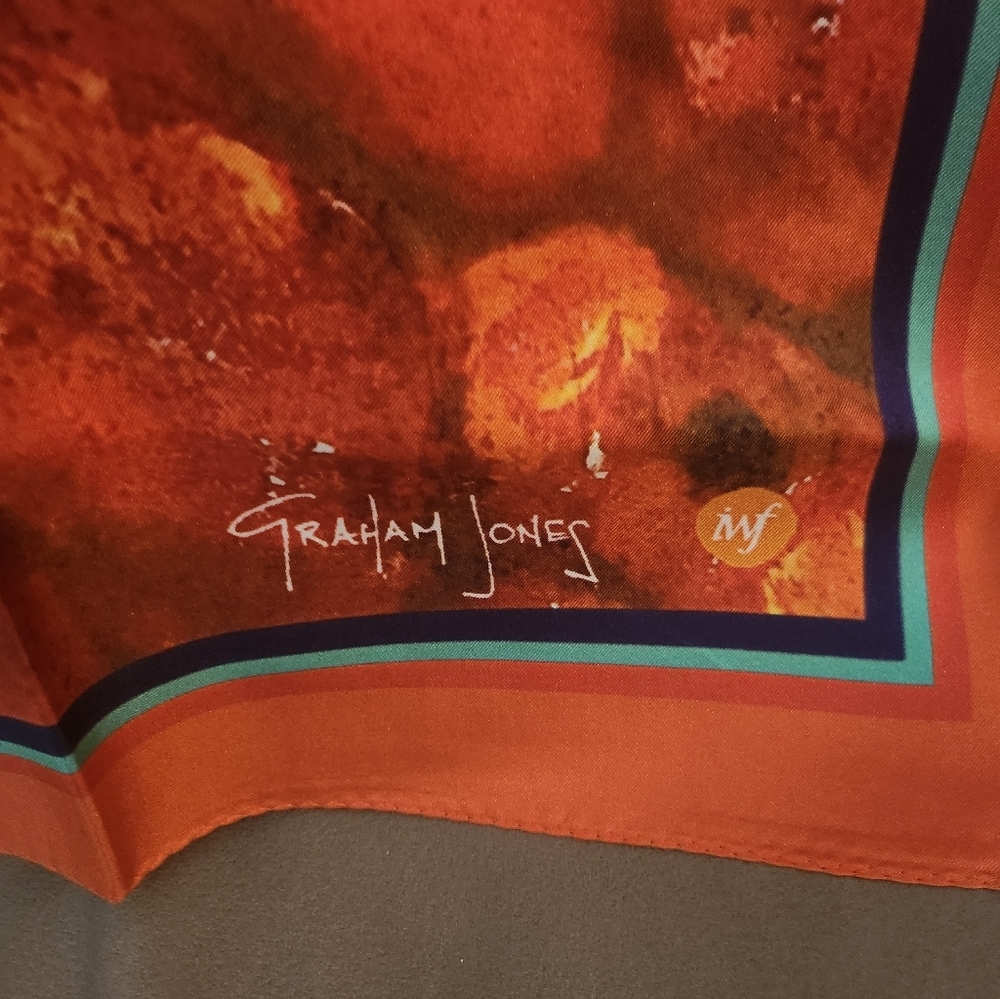 Lisa Barron 100% silk scarf NEW - Picture 3 of 6